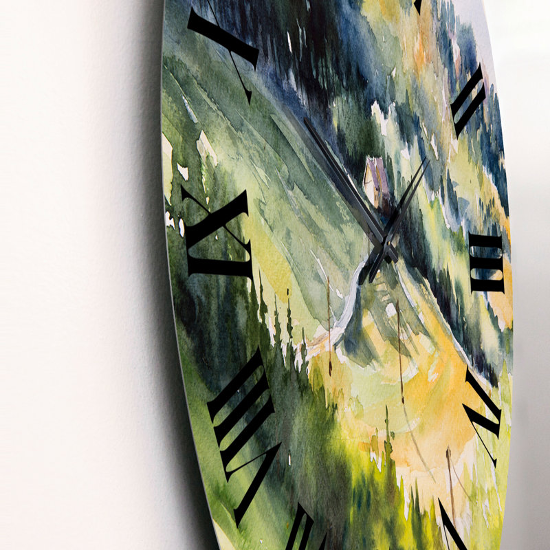 Cottage House On A Hill - Horloge murale, Petit