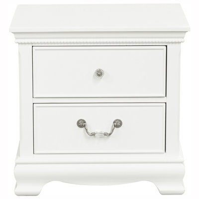 Table de chevet de chambre à coucher blanche, 5 tiroirs, faites de votre table de chevet blanche spéciale