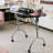 Foldable Nail Table with LED Light & Wheels