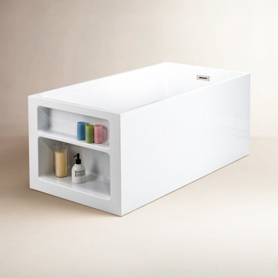 Solace 59" Soaking Bathtub with Storage