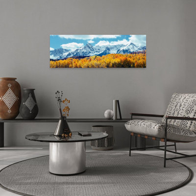Snow covered mountain range San Juan Mountains Colorado USA 1 Piece Wrapped Canvas Panoramic Wall Art