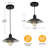 Matte Black Industrial Mini Pendant Light with Metal Spring Cage Design