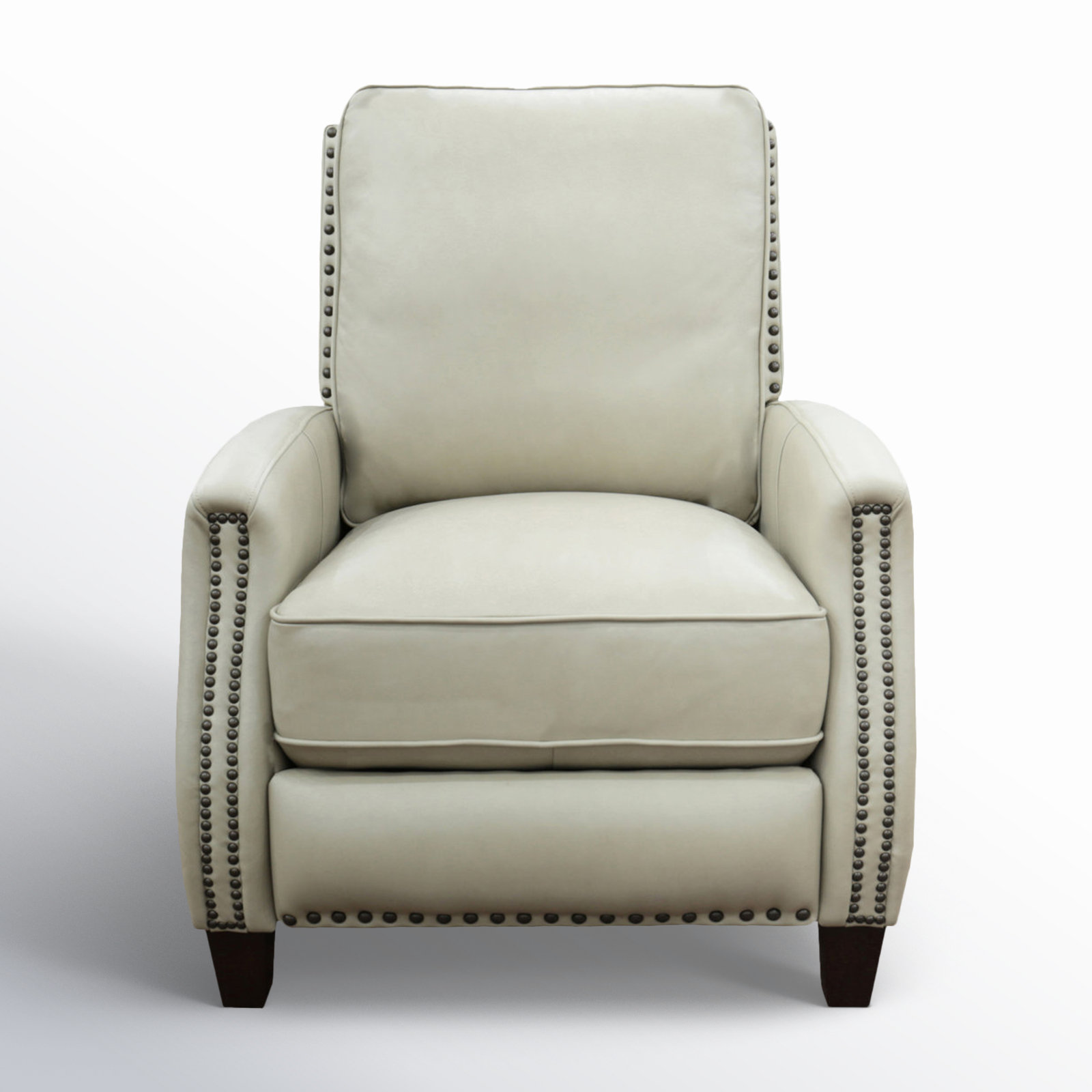Llewellyn 31" Wide Leather Manual Standard Recliner, Shoreham Cream Top Grain Leather