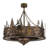 Manville 11 - Light Glass Dimmable Drum Chandelier