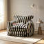 Chaises d'appoint simples en sherpa à rayures-134058263-134058266