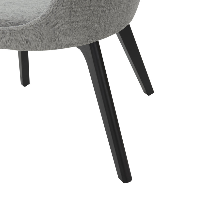 Chaise d'appoint Emestina, Structure noire / coussin gris