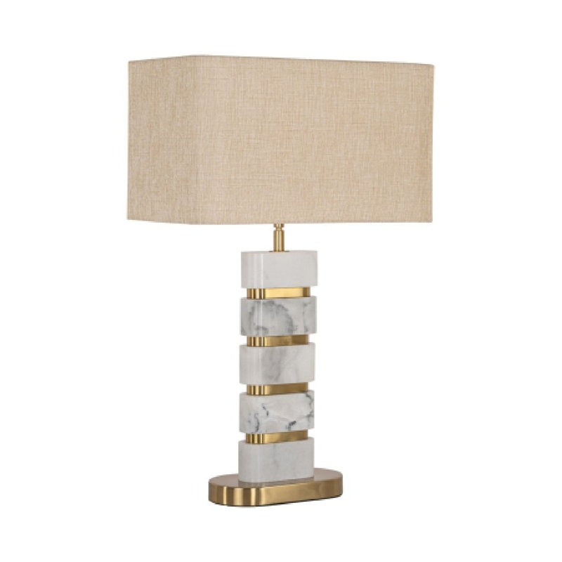 Table Lamp, White/Gold