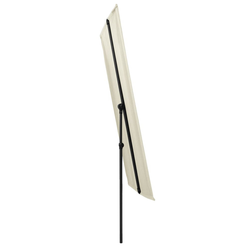 Parasol de marché rectangulaire, Sable blanc