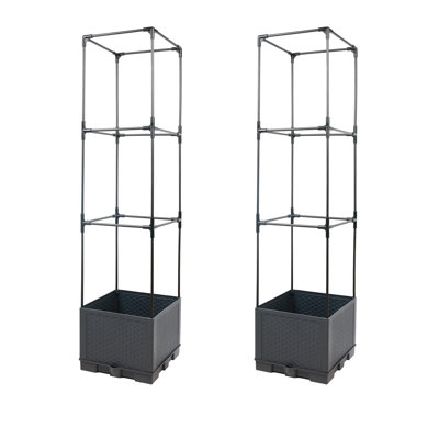 2 Pcs Raised Garden Bed Planter Box