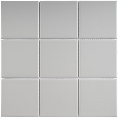 Porcetile 11.82 in. x 11.82 in. Squares Matte Porcelain Mosaic Wall and Floor Tile
