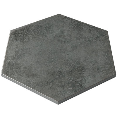 Mandalay Hex 9.13 in. x 10.51 in. Polished Concrete Look Porcelain Floor and Wall Tile