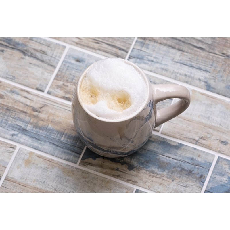 3" x 6" Glass Brick Joint Mosaic Wall & Floor Tile, Blue Wood