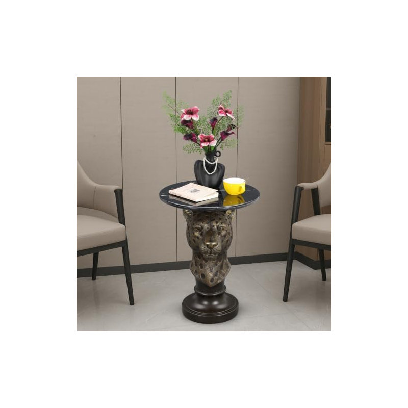 Table d'appoint Leopard Head
