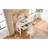 White Makeup Vanity And Stool With Reversible Mirror, Elegant Design For A Sophisticated Appearance, 5 Drawers Of Various Sizes, Look, Storage