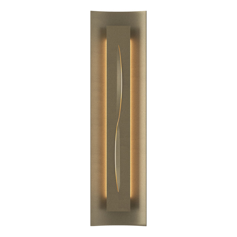 Gallery Dimmable Flush Mount Scone, Ivory Art, Soft Gold, 4.3" W x 24.5" H x 3.3" D