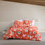 Unikko Orange/Green/White Organic Cotton Duvet Cover Set-408159260-467131657