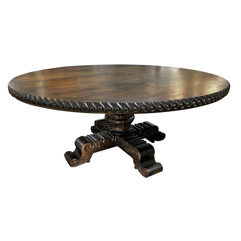 Fontainebleau Round Solid Wood Dining Table,  54" W x 54" L