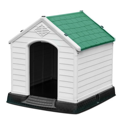 Plastic Dog House with Air Vents & Elevated Design
