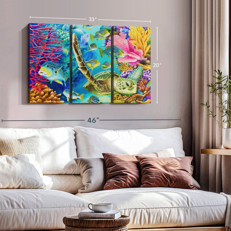 «Coral Canyon» sur toile, H 20 po x l 33 po x P 1,25 po