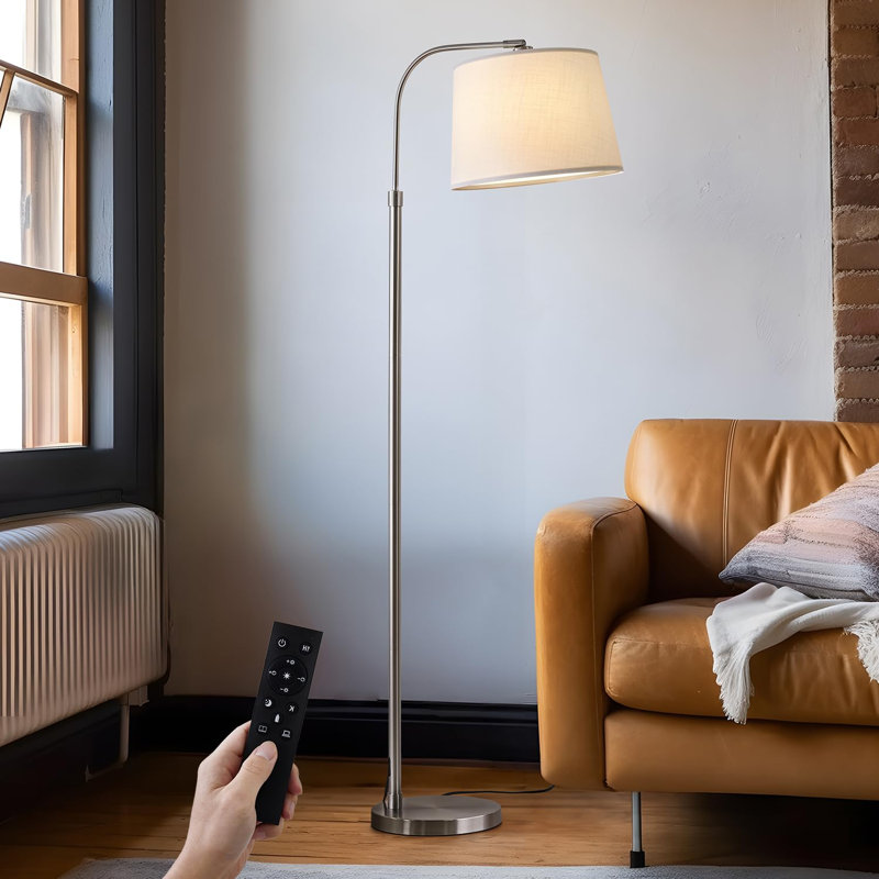 Agostino 62'' Black Traditional Floor Lamp, Silver