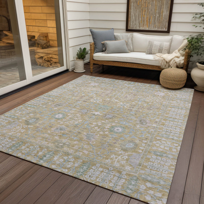 Machine Washable Indoor/Outdoor Brenden ACN2231 Global Rug, Rectangle 2'6" x 3'10"