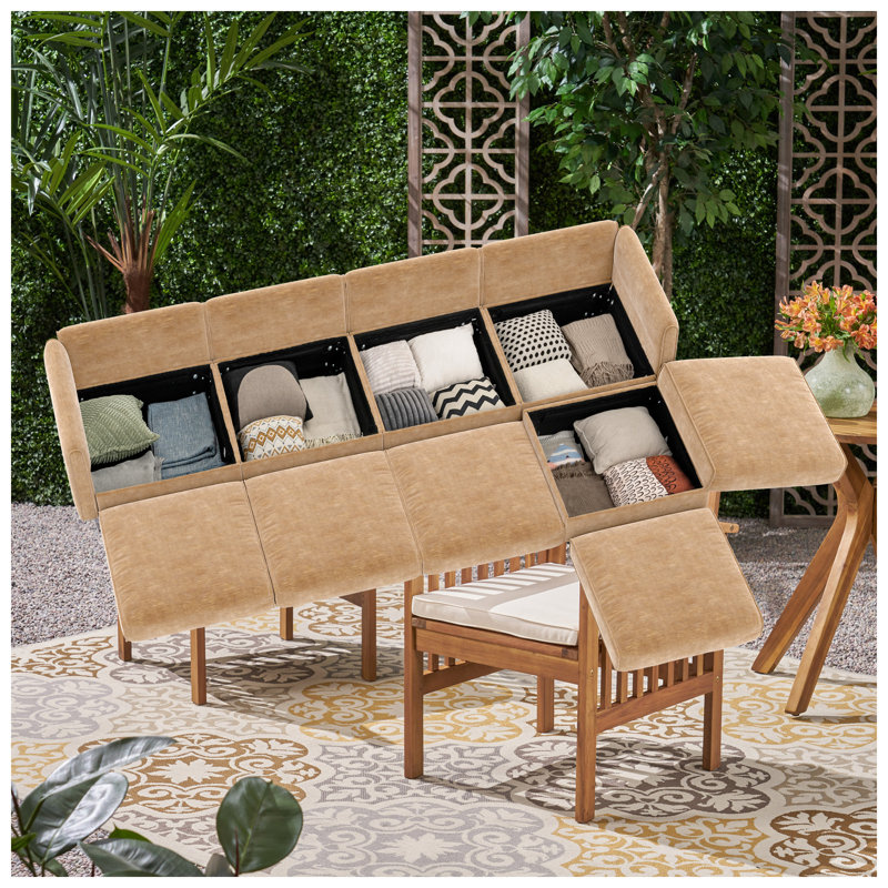 Canapé modulaire 4 places en chenille l 142,5 po x P 68,6 po x H 27,9 po Everwood