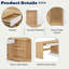 Lit plateforme en bois avec 6 tiroirs, tablettes, bureau et garde-robe-461605939