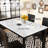 Elegant 5-Piece Faux Marble Dining Table Set-438343054
