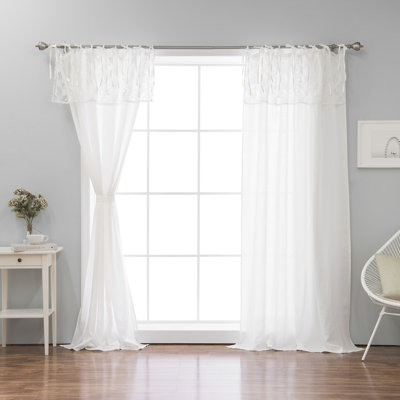Aard Linen Semi Sheer Curtain Single Panel