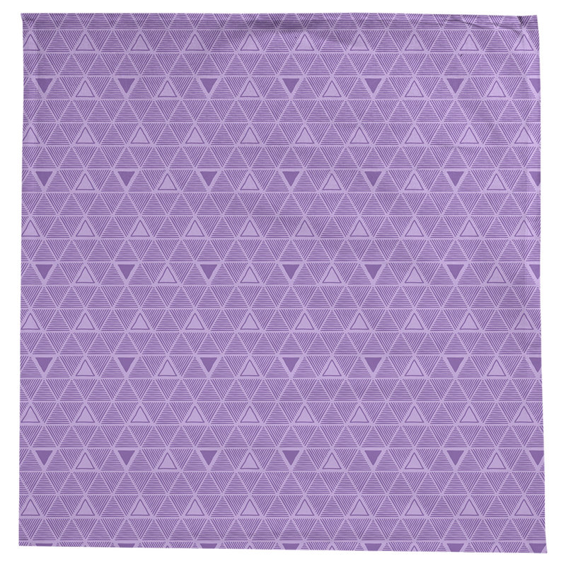 Classic Hand Drawn Triangles Tablecloth, Light Purple