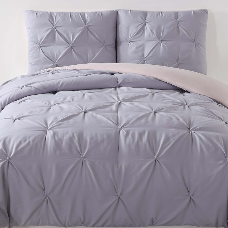Polyester Bedding, Lavender, Full/Queen Comforter + 2 Shams