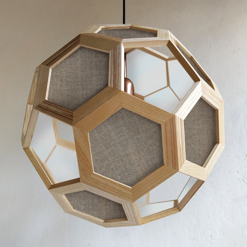 Chevalier 1 - Light Oil Pendant, Oak/Beige