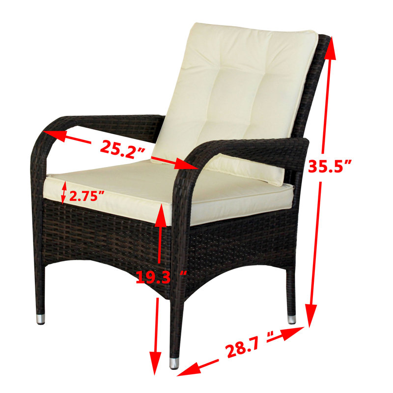 2 chaises de salle à manger avec coussins beige