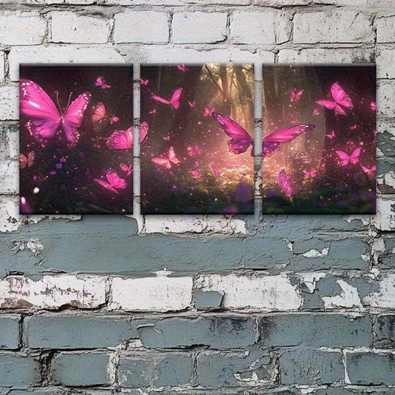 3 Piece Wrapped Canvas Wall Art, 30cm H x 20cm W