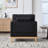 35.4 "Wide Modern Farmhouse Performance Accent Chair With Wood Legs, Wood Base Reading Armchair Single Sofa With Two Bolster Pillows For Living Room Offices And Lounge, Boucle.-294268052-294268057