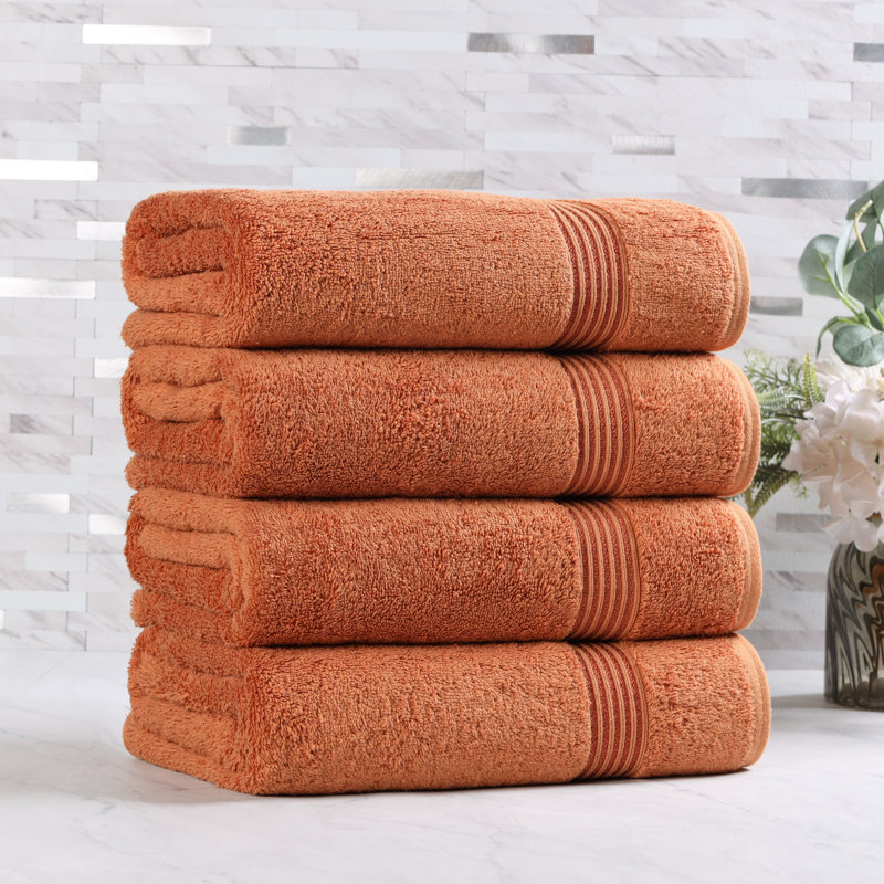 Oleg Heritage Egyptian Cotton Soft Absorbent Luxury Bath Towel, Cuivre