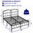 Ashwyn Queen Size Heavy Duty Steel Slat Bed Frame - 18" High Vintage Style, 3500 LBS Capacity, Anti-Sway & Squeak Resistant, No Box Spring Needed-19376470
