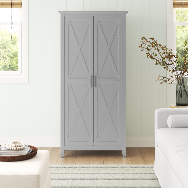 Huckins 32'' Wide 5 - Shelf Storage Cabinet, Cape Cod Gray