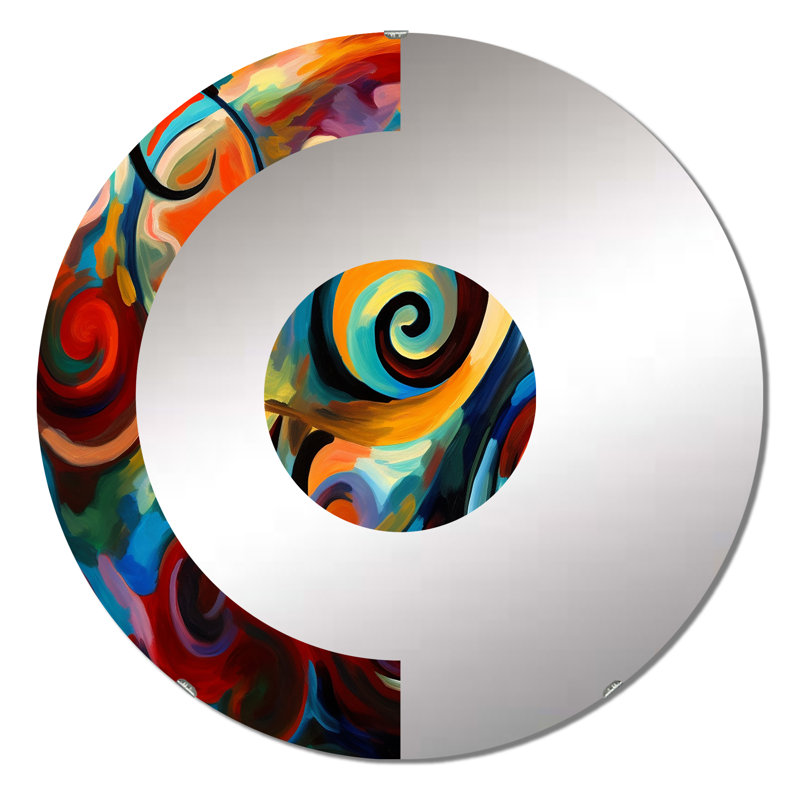 Alisija - Half Circle Wall Mirror, 23.6" x 23.6"