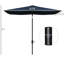 Parasol de patio bleu rectangulaire 6,5 pi x 10 pi Voja