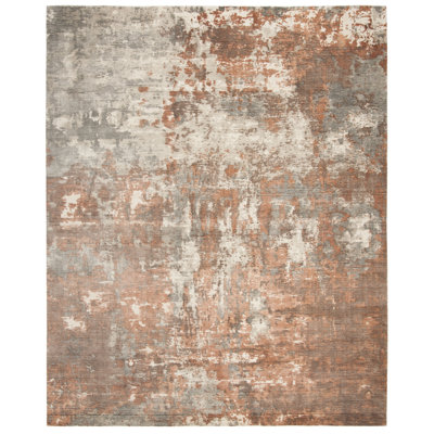 Mcelroy Hand-Woven Flatweave Wool Brown Area Rug