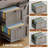 2 Drawer File Cabinet With Power Strip, 41” Farmhouse Filing Cabinet Fits Legal-1896543797