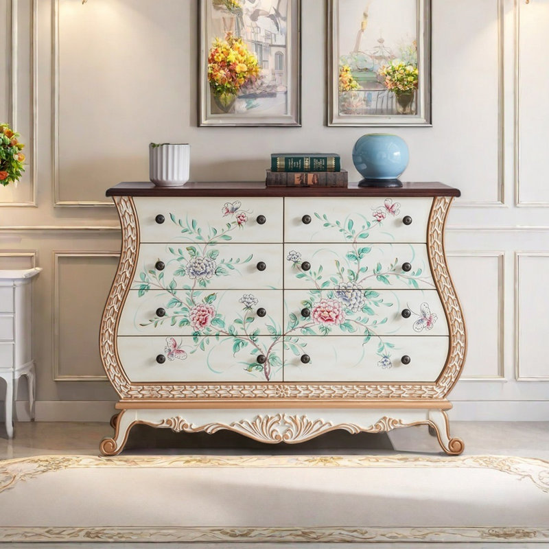 Artistic Vase-Shaped Cabinet with Drawers