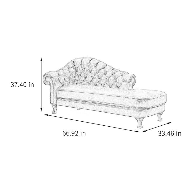 Chaise longue paresseuse rétro décontractée et élégante, Orienté à gauche (vu de face)