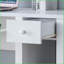 Bureaux Bureau à domicile compact 39 "avec tiroir et tiroir à clavier blanc | Panneau de particules + panneau de fibres à densité moyenne-5624455