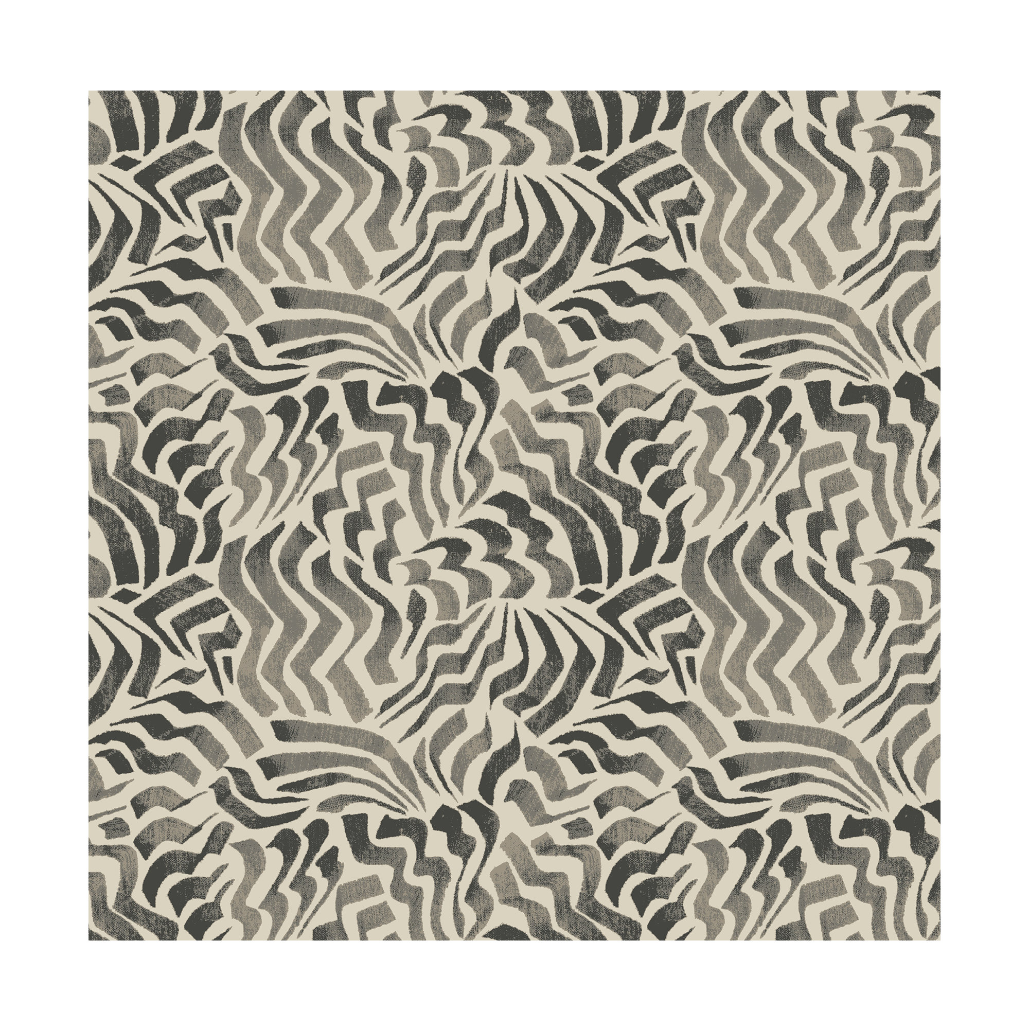 Zora Unpasted Abstract Wallpaper, Black