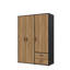 Laur 3 Door Manufactured Wood Wardrobe