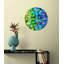 Horloge murale silencieuse en verre trempé coloré-1475840652