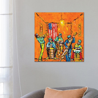 Musical Vibes 1 Piece Wrapped Canvas Wall Art