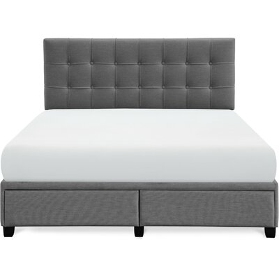 Langston Tufted Upholstered Low Profile Storage Platform Bed -  Click Decor, FUBD10039A